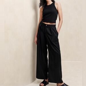 Banana Republic Tencel Wide Leg Pant Black XL 851760
